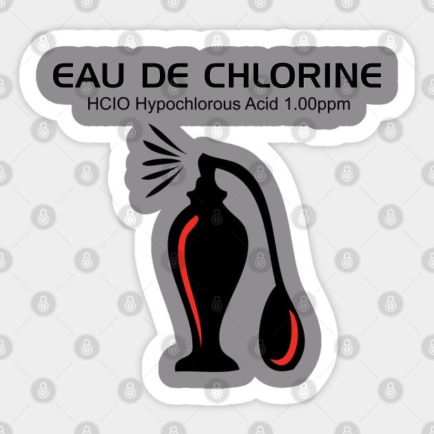 Eau de Chlorine Sticker by Swimtees